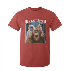 Funny Bigfoot Selfie T Shirt For Kid Sasquatch Yeti Christmas TS14 Red Print Your Wear