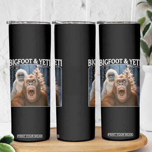 Funny Bigfoot Selfie Skinny Tumbler Sasquatch Yeti Christmas TS14 Print Your Wear