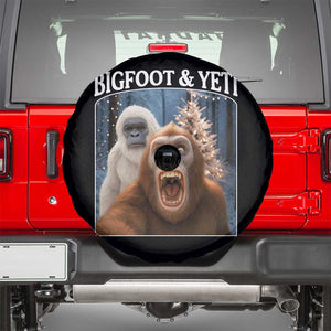 Funny Bigfoot Selfie Spare Tire Cover Sasquatch Yeti Christmas TS14 Black Print Your Wear