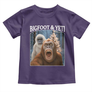 Funny Bigfoot Selfie Toddler T Shirt Sasquatch Yeti Christmas TS14 Purple Print Your Wear