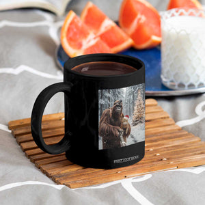 Funny Bigfoot With Cat Selfie Christmas Coffee Mug TS14 Print Your Wear