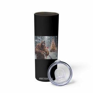 Funny Bigfoot With Cat Selfie Christmas Skinny Tumbler TS14 Print Your Wear
