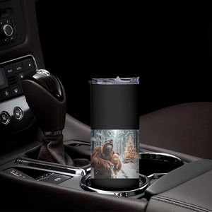Funny Bigfoot With Cat Selfie Christmas Skinny Tumbler TS14 Print Your Wear