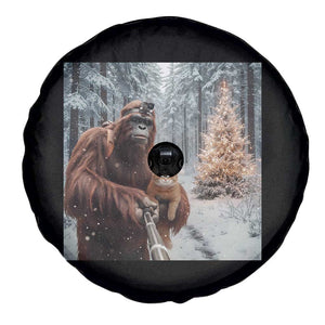 Funny Bigfoot With Cat Selfie Christmas Spare Tire Cover TS14 Print Your Wear