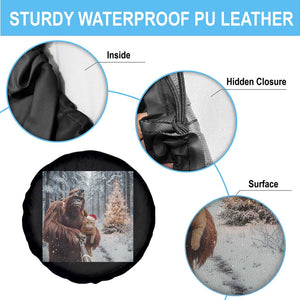 Funny Bigfoot With Cat Selfie Christmas Spare Tire Cover TS14 Print Your Wear