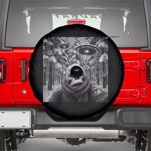 Funny Bigfoot Selfie Spare Tire Cover Sasquatch Alien UFO Christmas TS14 Black Print Your Wear