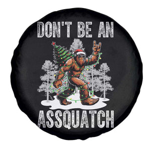 Funny Bigfoot Christmas Spare Tire Cover Do Not Be An Assquatch TS14 Print Your Wear