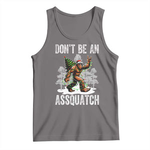 Funny Bigfoot Christmas Tank Top Do Not Be An Assquatch TS14 Deep Heather Print Your Wear
