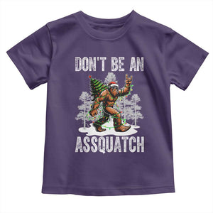 Funny Bigfoot Christmas Toddler T Shirt Do Not Be An Assquatch TS14 Purple Print Your Wear