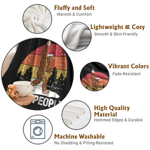 Funny Bigfoot Christmas Throw Blanket I Hate People TS14 Print Your Wear