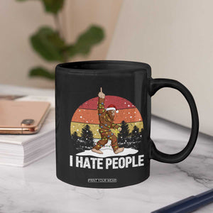 Funny Bigfoot Christmas Coffee Mug I Hate People TS14 Print Your Wear