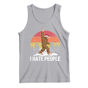 Funny Bigfoot Christmas Tank Top I Hate People TS14 Athletic Heather Print Your Wear