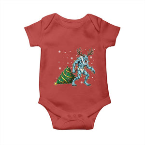 Wendigo Monster Baby Onesie Cryptid Mythical Christmas TS14 Red Print Your Wear