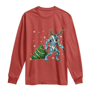 Wendigo Monster Long Sleeve Shirt Cryptid Mythical Christmas TS14 Red Print Your Wear