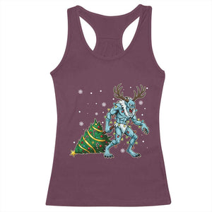 Wendigo Monster Racerback Tank Top Cryptid Mythical Christmas TS14 Maroon Print Your Wear