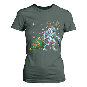 Wendigo Monster T Shirt For Women Cryptid Mythical Christmas TS14 Dark Forest Green Print Your Wear
