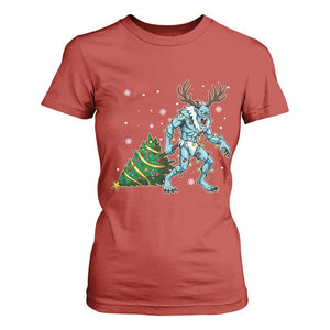 Wendigo Monster T Shirt For Women Cryptid Mythical Christmas TS14 Red Print Your Wear