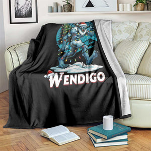 Funny Wendigo Monster Christmas Throw Blanket Rock On Hand Meme Xmas TS14 Print Your Wear
