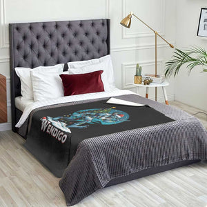 Funny Wendigo Monster Christmas Throw Blanket Rock On Hand Meme Xmas TS14 Print Your Wear