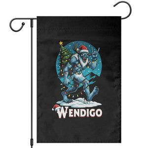 Funny Wendigo Monster Christmas Garden Flag Rock On Hand Meme Xmas TS14 Black Print Your Wear