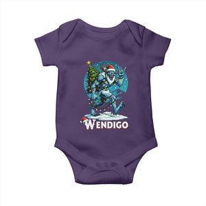 Funny Wendigo Monster Christmas Baby Onesie Rock On Hand Meme Xmas TS14 Purple Print Your Wear