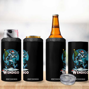 Funny Wendigo Monster Christmas 4 in 1 Can Cooler Tumbler Rock On Hand Meme Xmas TS14 Print Your Wear