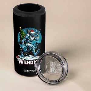 Funny Wendigo Monster Christmas 4 in 1 Can Cooler Tumbler Rock On Hand Meme Xmas TS14 Print Your Wear