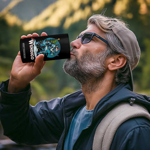 Funny Wendigo Monster Christmas 4 in 1 Can Cooler Tumbler Rock On Hand Meme Xmas TS14 Print Your Wear