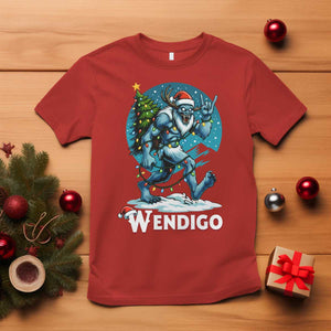 Funny Wendigo Monster Christmas T Shirt Rock On Hand Meme Xmas TS14 Red Print Your Wear