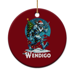 Funny Wendigo Monster Xmas Ceramic Ornament Rock On Hand Meme Xmas TS14 1pc Red Print Your Wear