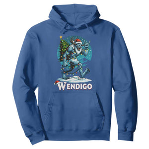 Funny Wendigo Monster Christmas Hoodie Rock On Hand Meme Xmas TS14 Royal Blue Print Your Wear