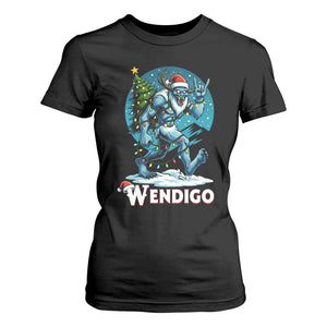 Funny Wendigo Monster Christmas T Shirt For Women Rock On Hand Meme Xmas TS14 Black Print Your Wear