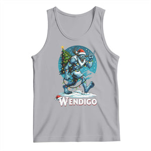 Funny Wendigo Monster Christmas Tank Top Rock On Hand Meme Xmas TS14 Athletic Heather Print Your Wear