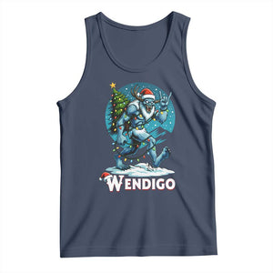 Funny Wendigo Monster Christmas Tank Top Rock On Hand Meme Xmas TS14 Navy Print Your Wear