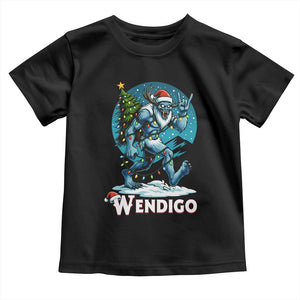 Funny Wendigo Monster Christmas Toddler T Shirt Rock On Hand Meme Xmas TS14 Black Print Your Wear