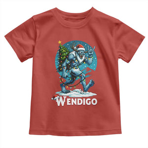 Funny Wendigo Monster Christmas Toddler T Shirt Rock On Hand Meme Xmas TS14 Red Print Your Wear