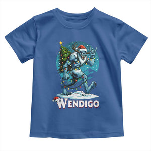 Funny Wendigo Monster Christmas Toddler T Shirt Rock On Hand Meme Xmas TS14 Royal Blue Print Your Wear