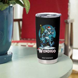 Funny Wendigo Monster Christmas Tumbler Cup Rock On Hand Meme Xmas TS14 Print Your Wear