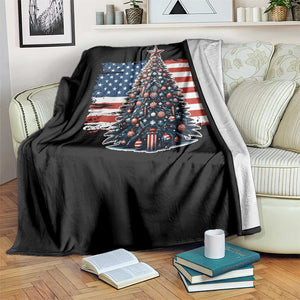 Patriotic American Flag Christmas Throw Blanket TS14 Print Your Wear