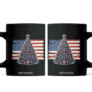 Patriotic American Flag Christmas Coffee Mug TS14 Black Print Your Wear