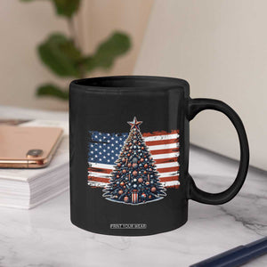 Patriotic American Flag Christmas Coffee Mug TS14 Print Your Wear