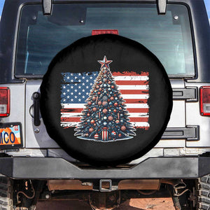 Patriotic American Flag Christmas Spare Tire Cover TS14 No hole Black Print Your Wear