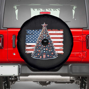 Patriotic American Flag Christmas Spare Tire Cover TS14 Black Print Your Wear