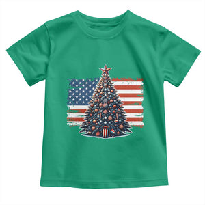 Patriotic American Flag Christmas Toddler T Shirt TS14 Irish Green Print Your Wear