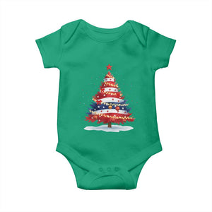 Christmas Tree American Flag Patriotic Baby Onesie TS14 Irish Green Print Your Wear