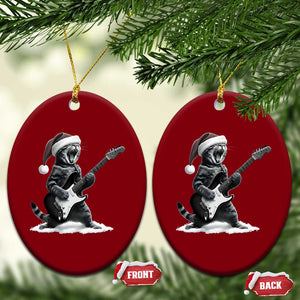 Funny Cat Guitar Ceramic Ornament Rock and Roll Xmas TS14 Print Your Wear