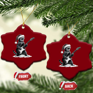 Funny Cat Guitar Ceramic Ornament Rock and Roll Xmas TS14 Print Your Wear