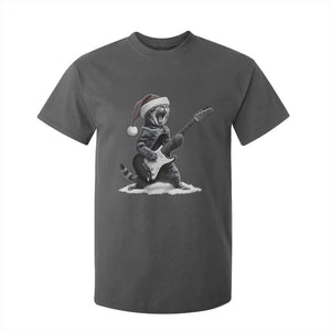 Funny Cat Guitar T Shirt For Kid Rock and Roll Christmas TS14 Dark Heather Print Your Wear