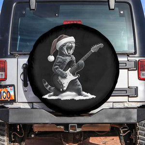 Funny Cat Guitar Spare Tire Cover Rock and Roll Christmas TS14 No hole Black Print Your Wear