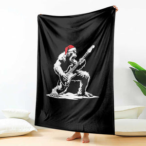 Funny Bigfoot Guitar Throw Blanket Rock and Roll Christmas TS14 Print Your Wear